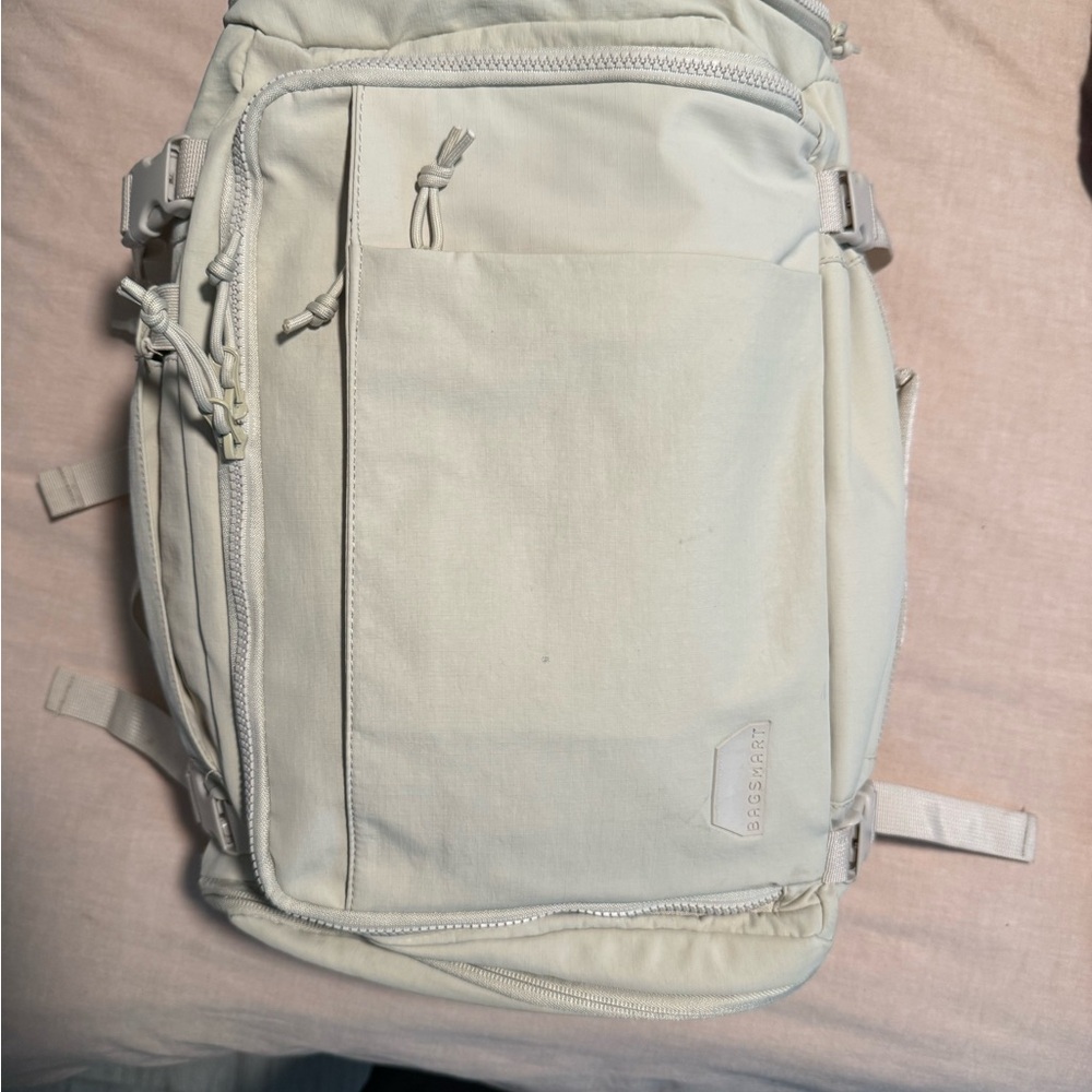 Minimalist Light Gray Women's Backpack - Brand: